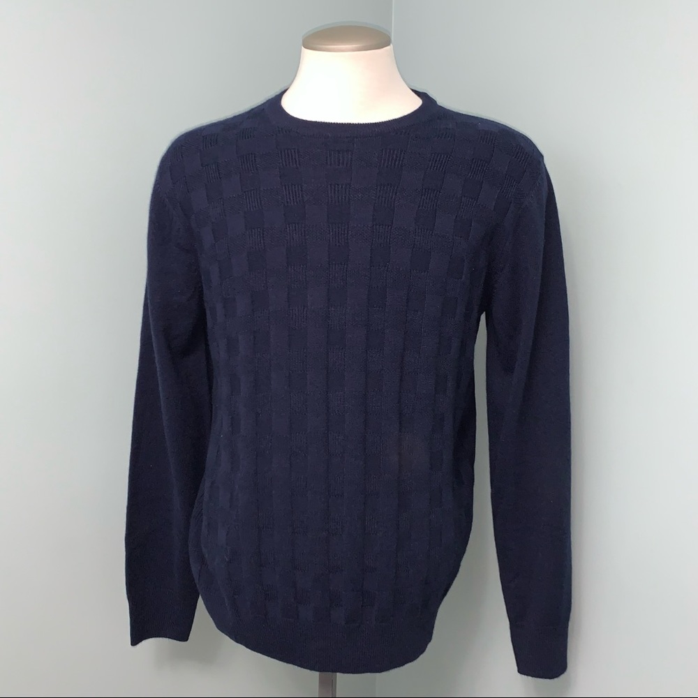 ARNOLD PALMER men’s size medium navy blue pullover sweater long sleeves